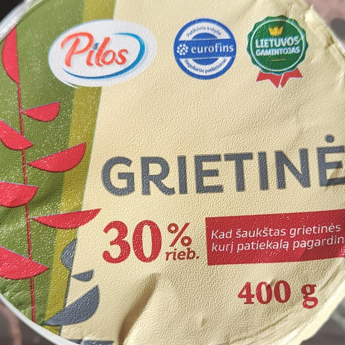 Фото - Grietinė 30% Pilos