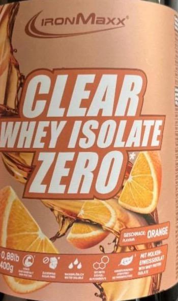 Фото - Clear whey isolate zero orange IronMaxx