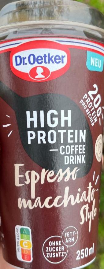 Фото - High Protein Coffee Drink Espresso Macchiato Style Dr. Oetker