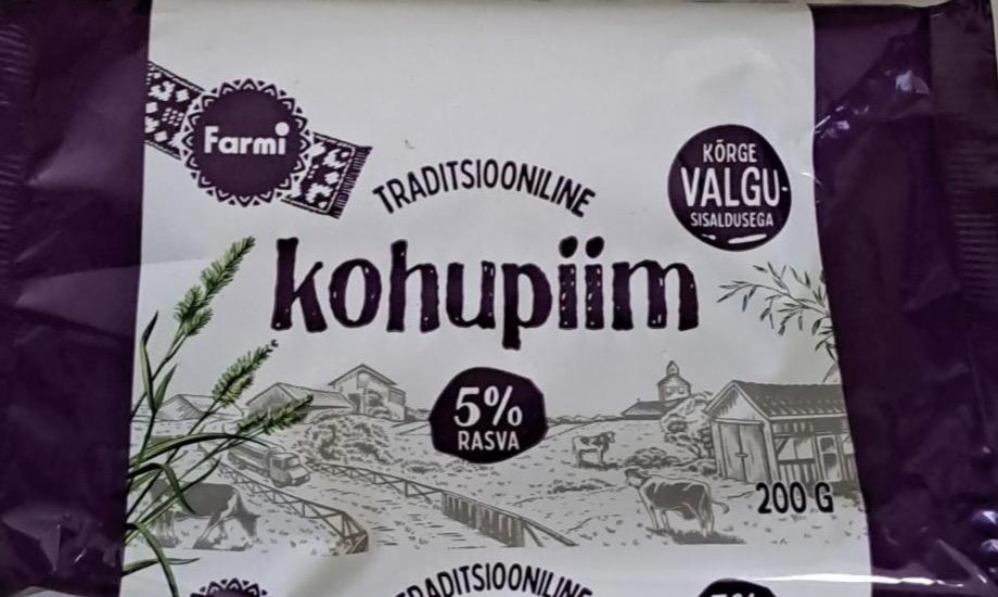 Фото - Kohupiim 5% rasva Farmi