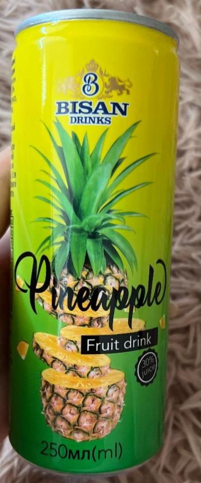 Фото - Напій безалкогольний соковий негазований пастеризований Pineapple Bisan-Drinks