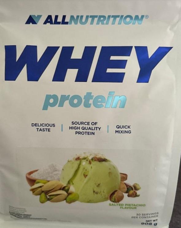 Фото - Whey protein salted pistachio flavour Allnutrition