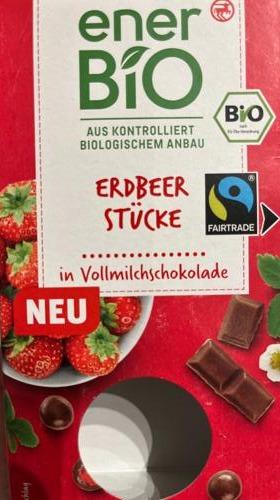 Фото - Erdbeer Stucke in Vollmilchschokolade EnerBio