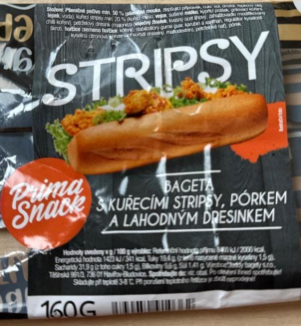 Фото - Bageta s kuřecími stripsy, pórkem a lahodným dresinkem Prima snack