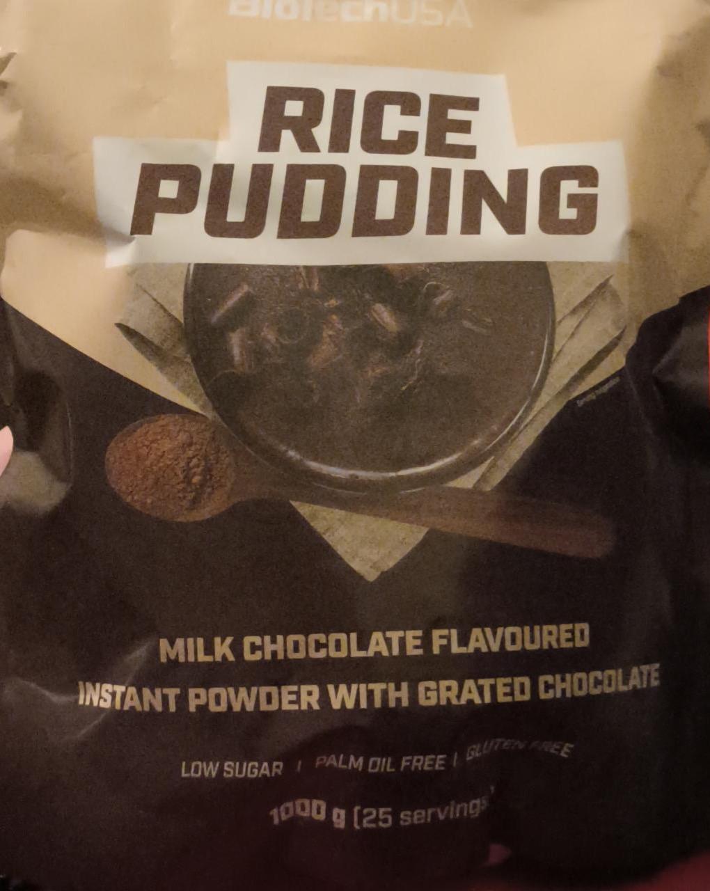 Фото - Rice pudding milk chocolate flavoured instant powder with grated chocolate BioTechUSA