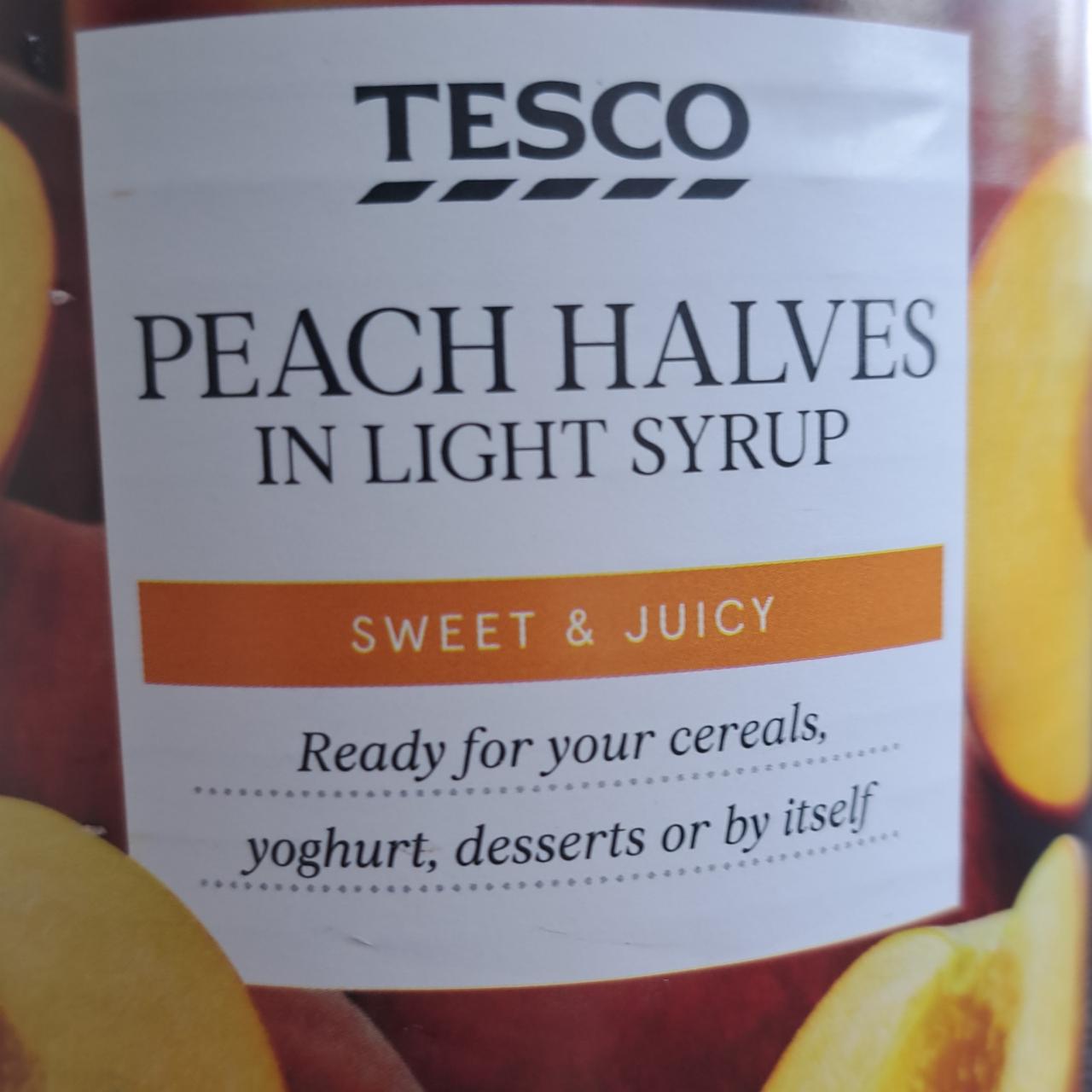 Фото - Peach Halves In Light Syrup Tesco