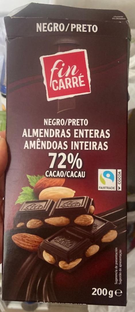 Фото - Chocolate Negro 72% con almendras enteras Fin Carré