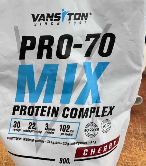 Фото - Pro-70 mix protein complex cherry Vansiton