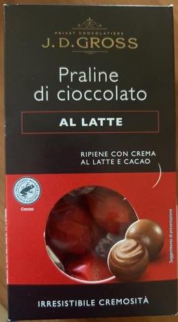 Фото - Praline di cioccolato all latte J. D. GROSS