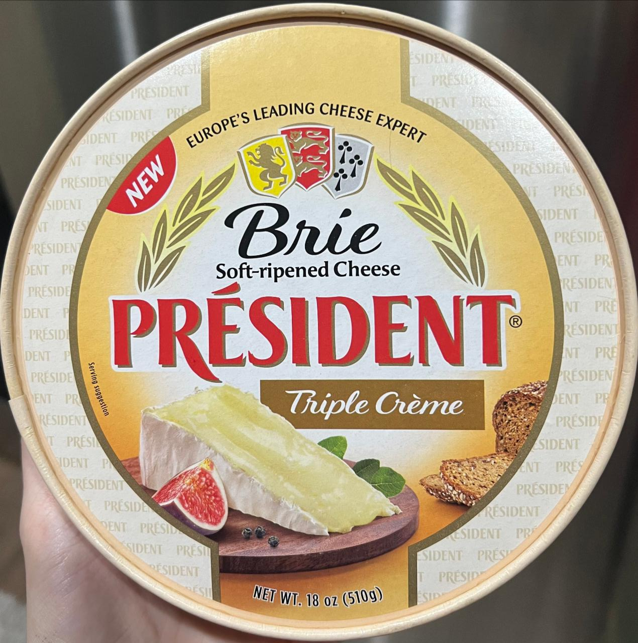 Фото - Brie soft-ripened cheese triple crème Président