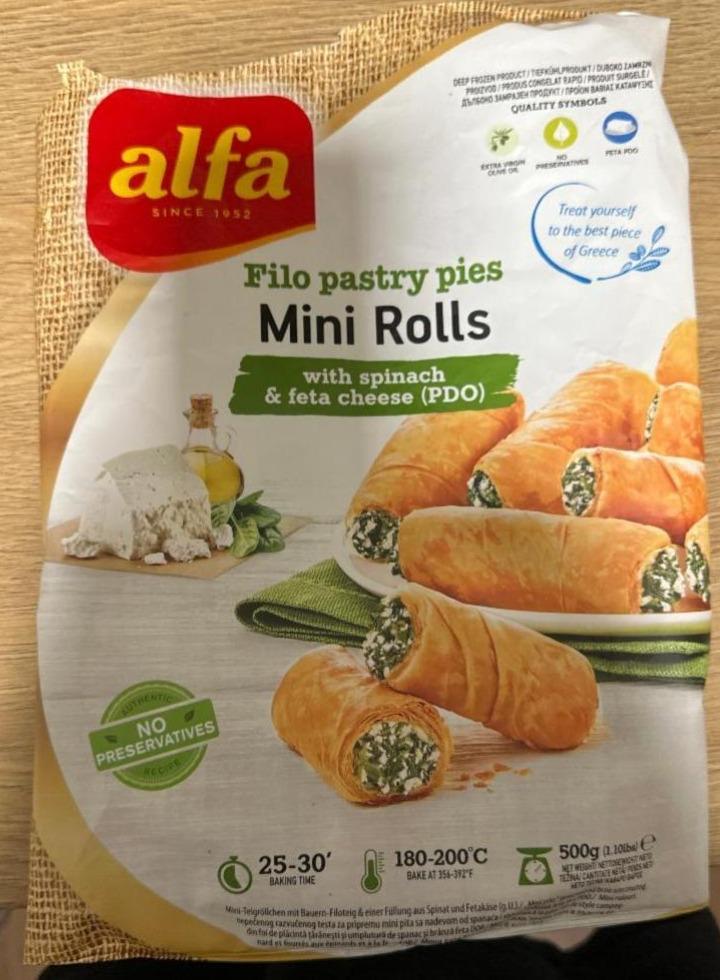 Фото - Mini rolls with spinach & feta cheese Alfa