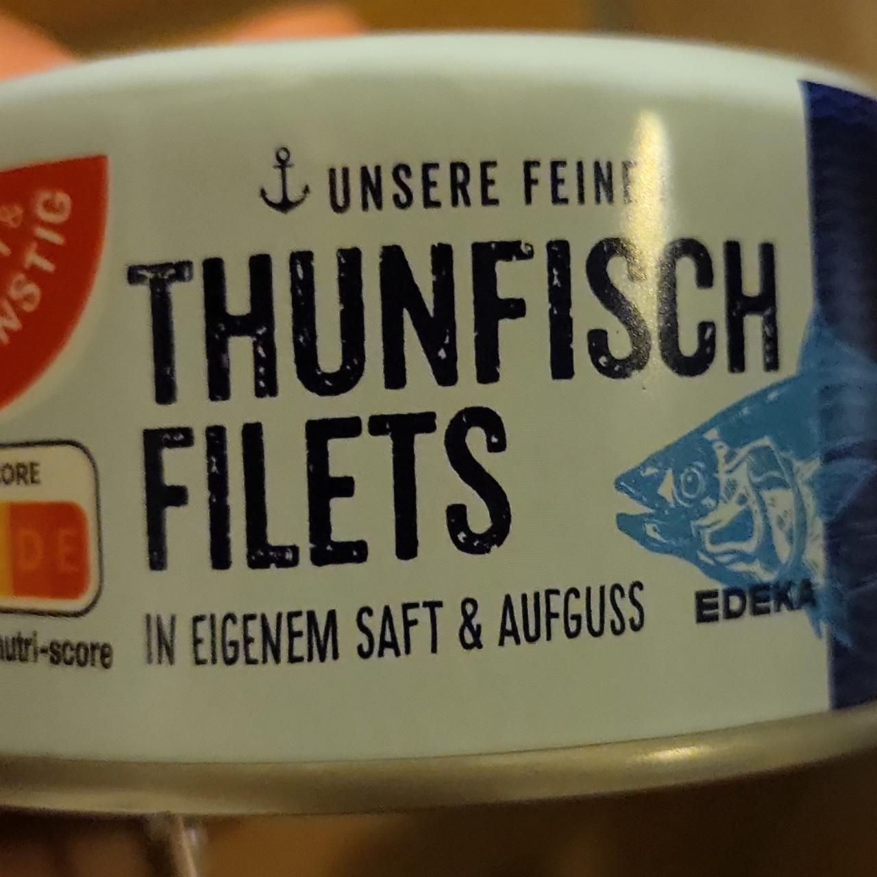 Фото - Thunfischfilets in eigenem saft und aufguss Gut & Günstig Edeka