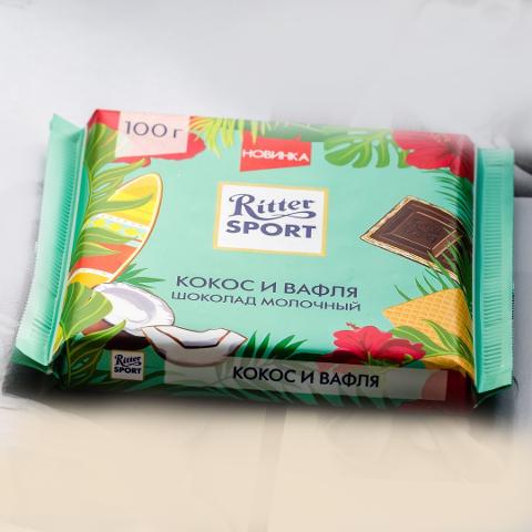 Фото - Шоколад кокос та вафля Ritter Sport