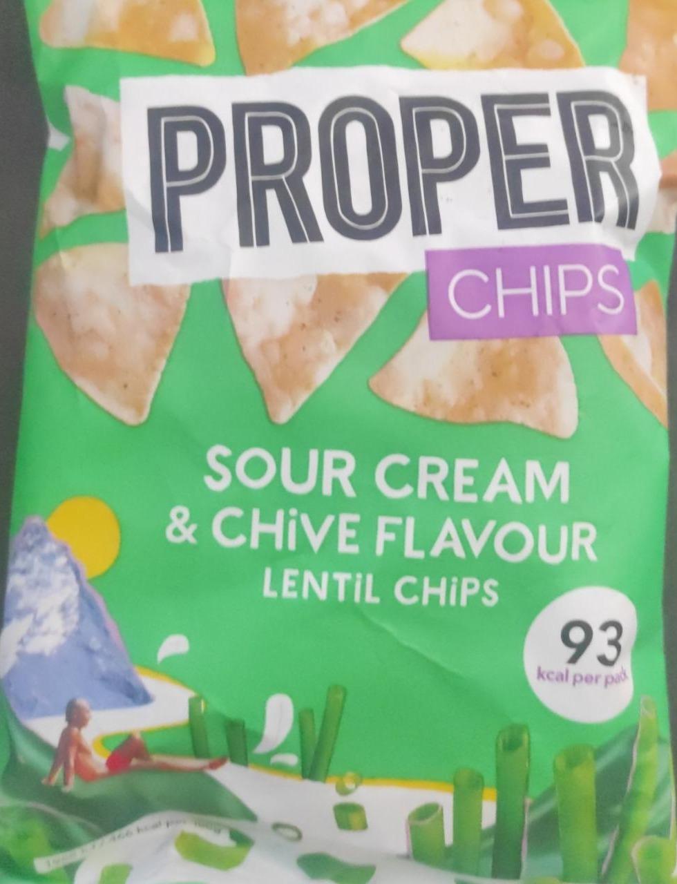 Фото - Sour Cream & Chive Flavour Lentil Chips Proper