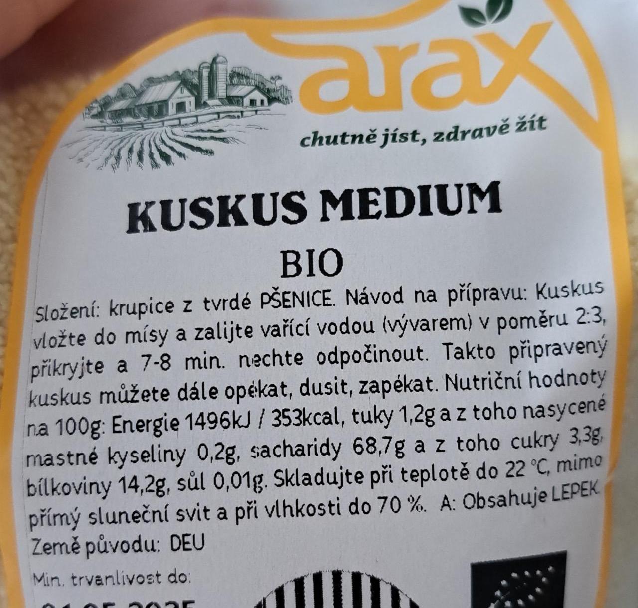 Фото - Kuskus medium bio Arax