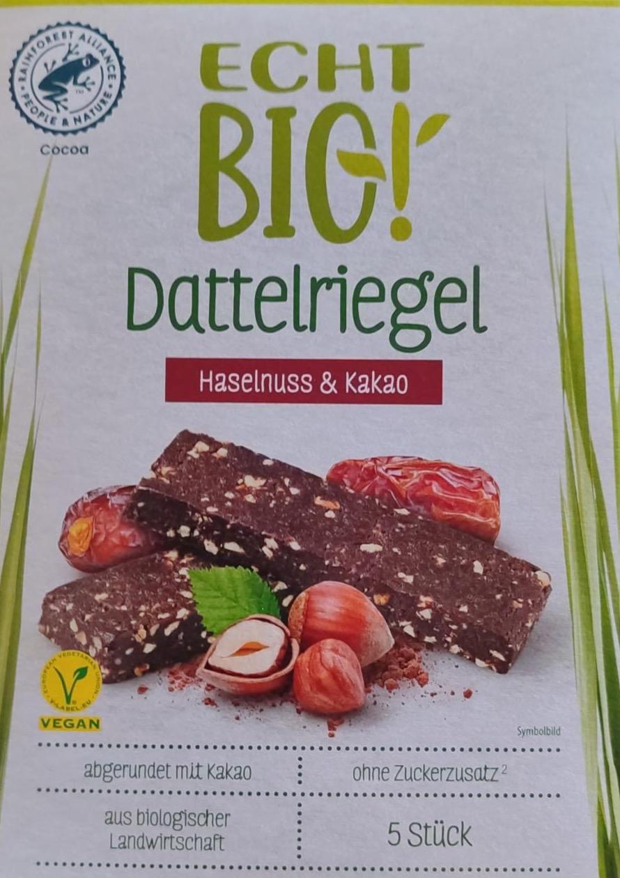 Фото - Dattelriegel haselnuss kakao Echt Bio!