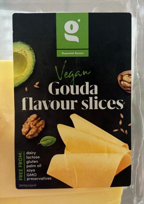 Фото - Сир веганський безлактозний Gouda Flavour Slices Gourmet Green