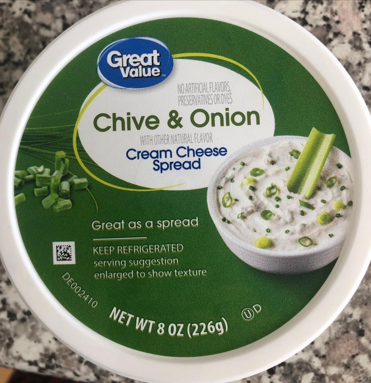 Фото - Chive onion cream cheese spread Great Value