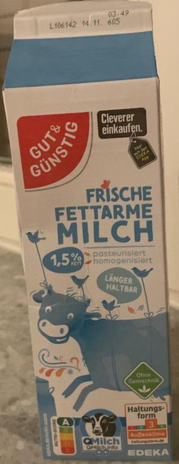 Фото - Frische fettarme Milch 1,5 % Gut&Günstig