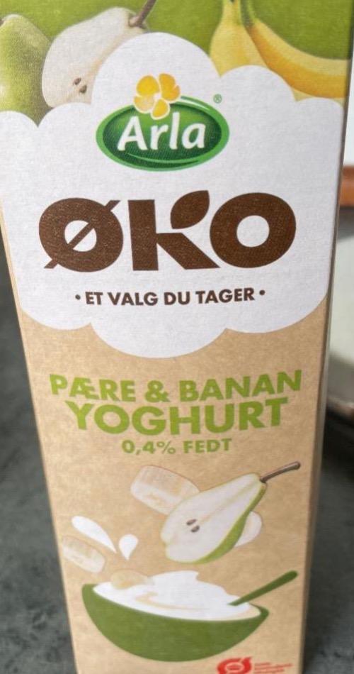 Фото - Øko pære banan yoghurt 0.4% fedt Arla