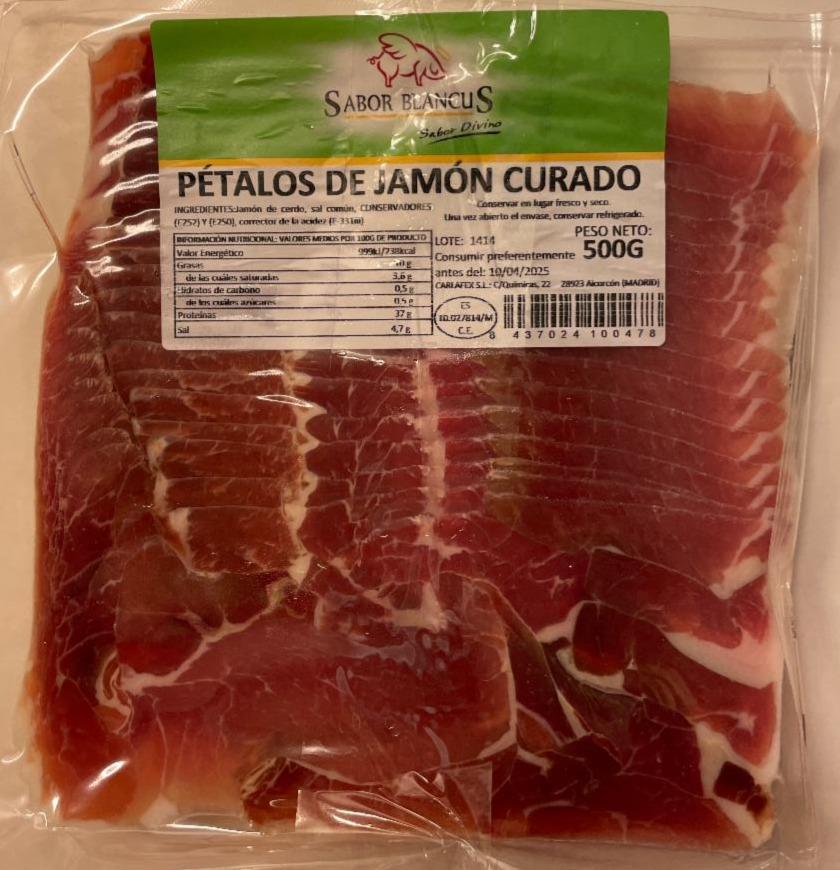 Фото - Pétalos de jamón curado Sabor Blancus