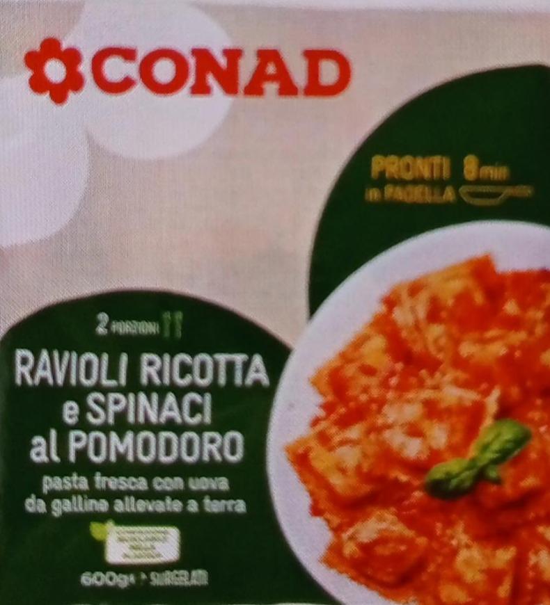 Фото - Ravioli ricotta e spinaci al pomodoro surgelati Conad