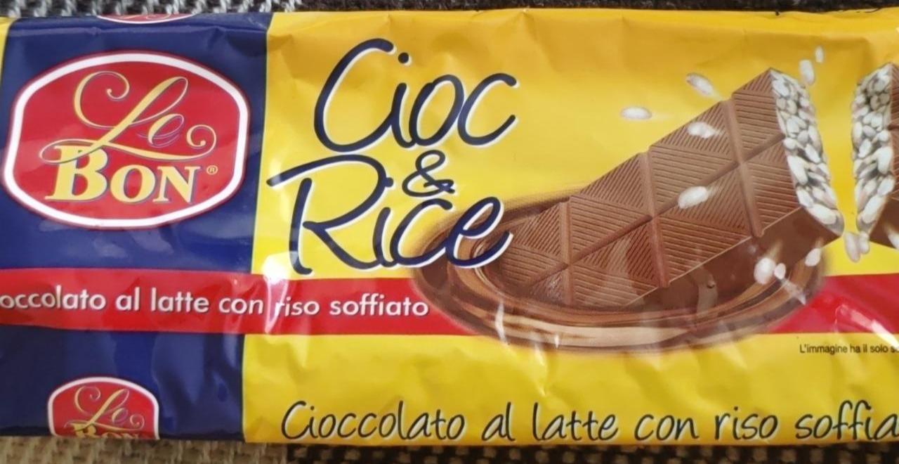 Фото - Cioc & Rice - cioccolato al latte con riso soffiato Le Bon